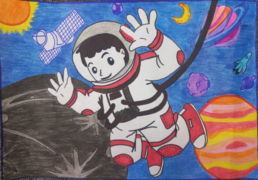 Read more about the article Онлайн-выставка «Юные космонавты»
